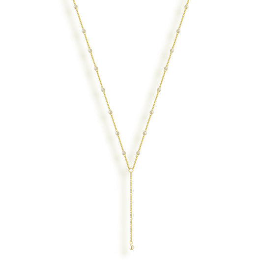 Sweet Pearl Lariat Necklace